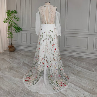 Fairy Embroidered Lace Wedding Dress - Diva Melody