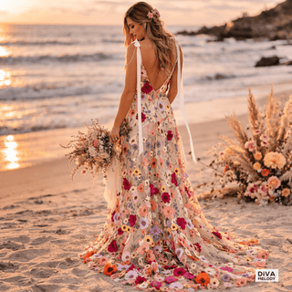 Fairy Tale Boho Inspired Bridal Gown - Diva Melody