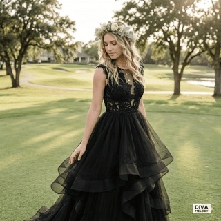 Fashion Black Wedding Dress - Diva Melody