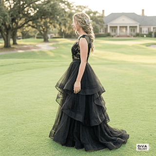 Fashion Black Wedding Dress - Diva Melody