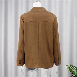 Fashion Brown With Pocket Jacket - Diva Melody