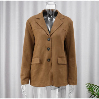 Fashion Brown With Pocket Jacket - Diva Melody