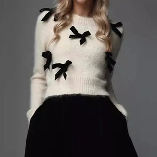 Fashion Elegant Round Neck Sweater - Diva Melody