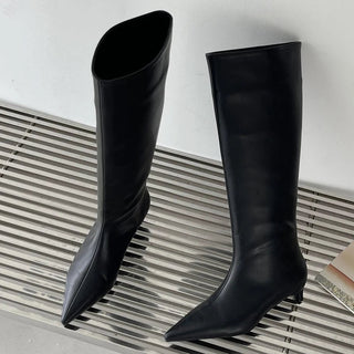 Fashion Low Heels Pointed Boots - Diva Melody