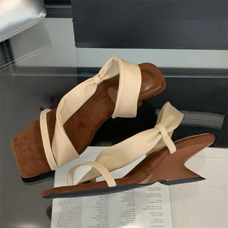 Fashion Open - Toe Wedge Sandals with Back Strap - Diva Melody