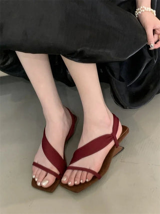 Fashion Open - Toe Wedge Sandals with Back Strap - Diva Melody
