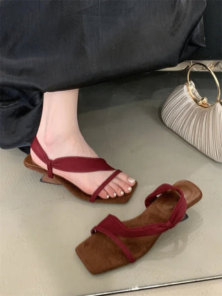 Fashion Open - Toe Wedge Sandals with Back Strap - Diva Melody