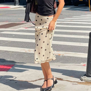 Fashion Polk Dot Printed Skirts - Diva Melody