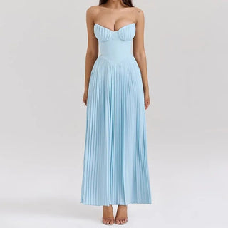 Fashion Strapless A - line Maxi Dress - Diva Melody