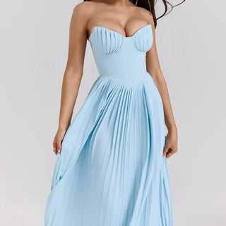 Fashion Strapless A - line Maxi Dress - Diva Melody