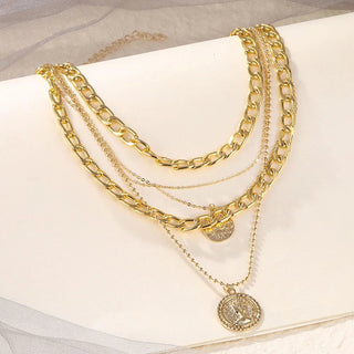 Fashion Thick and Thin Chain Multi - layer Necklace - Diva Melody