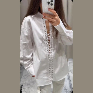 Fashionable Loose Long Sleeve Shirt - Diva Melody
