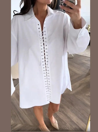 Fashionable Loose Long Sleeve Shirt - Diva Melody