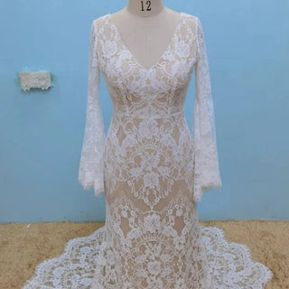 Flared Sleeves Boho Bridal Gown - Diva Melody