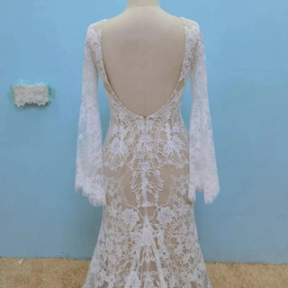 Flared Sleeves Boho Bridal Gown - Diva Melody