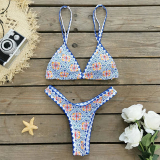 Floral Boho Brazilian Bikinis Swimwear 2 Set Push Up Beach Wear - Diva Melody