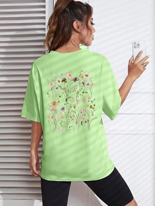Floral Cluster Cotton Tee - Diva Melody
