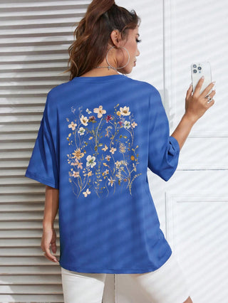 Floral Cluster Cotton Tee - Diva Melody