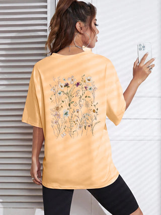Floral Cluster Cotton Tee - Diva Melody
