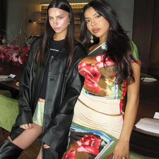 Floral Crop Top & Midi Skirt Set - Diva Melody