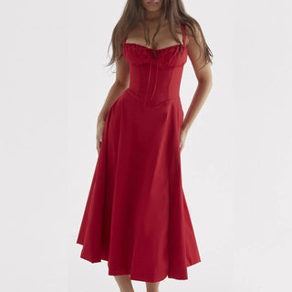 Floral Print Bustier Beach Dress - Diva Melody