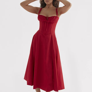 Floral Print Bustier Beach Dress - Diva Melody