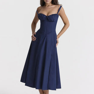 Floral Print Bustier Beach Dress - Diva Melody