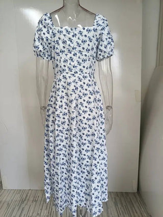 Floral Slim - Fit High Split Dress - Diva Melody