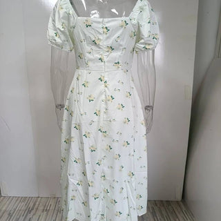 Floral Slim - Fit High Split Dress - Diva Melody