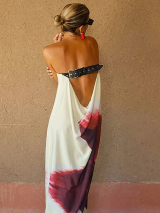 Floral Strapless Maxi Dress - Diva Melody