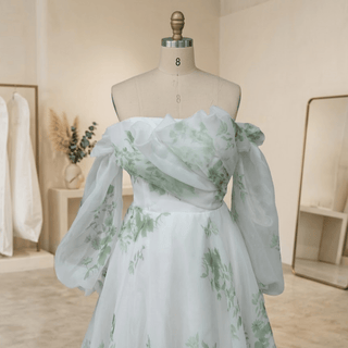 Floral Sweep Train Bridal Gown - Diva Melody