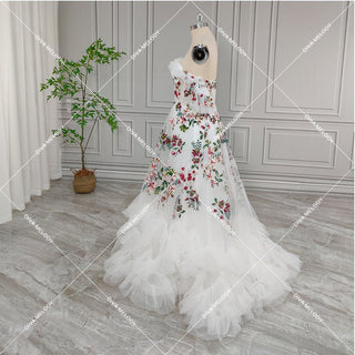 Floral Tulle Princess Wedding Dress - Diva Melody