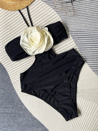 Flower Lace Up Sexy Beach Bodysuit - Diva Melody