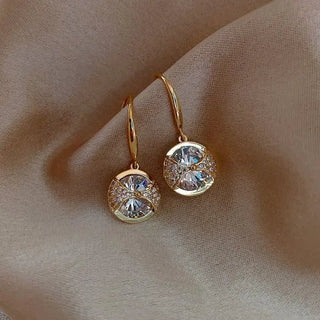 Flower Zircon Stud Earrings - Diva Melody