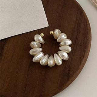 French Pearl Ear Bone Clip Fake Piercing Retro Ear Clips On Earrings - Diva Melody