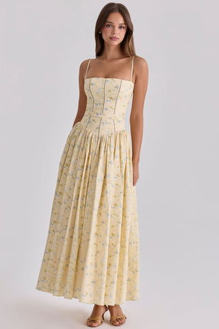 French-Style Spaghetti Strap Knee-Length Dress - Diva Melody