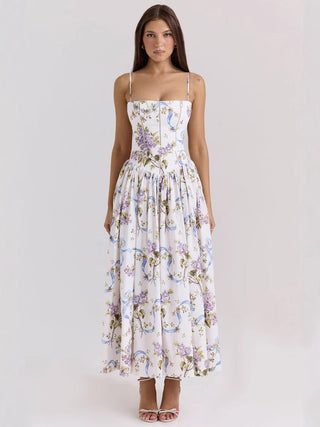 French-Style Spaghetti Strap Knee-Length Dress - Diva Melody
