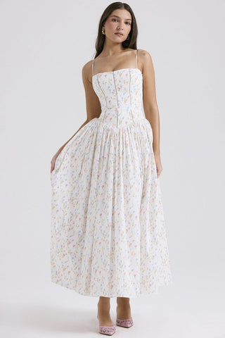 French-Style Spaghetti Strap Knee-Length Dress - Diva Melody