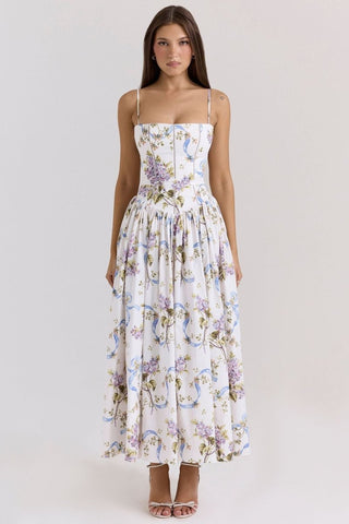 French-Style Spaghetti Strap Knee-Length Dress - Diva Melody