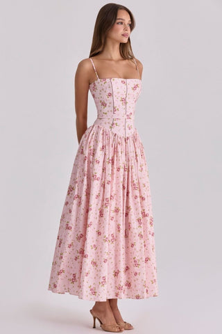 French-Style Spaghetti Strap Knee-Length Dress - Diva Melody