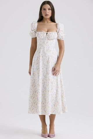 French-Style Spaghetti Strap Knee-Length Dress - Diva Melody