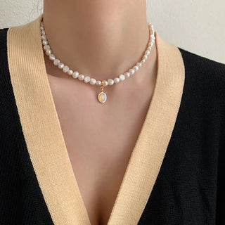 Freshwater Pearls Trendy Heart Choker Necklaces Bridal Engagement Neck Jewelry Birthday Gift - Diva Melody