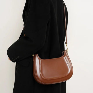 Genuine Leather Minimalist Shoulder Bag - Diva Melody