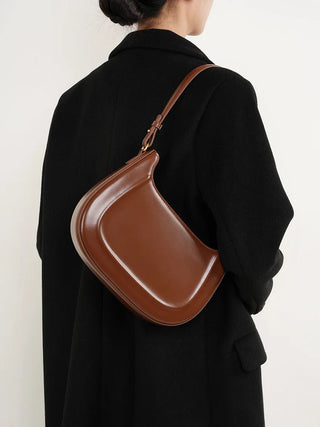 Genuine Leather Minimalist Shoulder Bag - Diva Melody