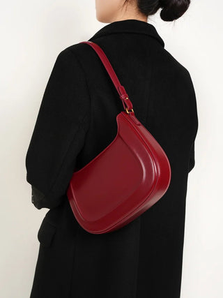 Genuine Leather Minimalist Shoulder Bag - Diva Melody