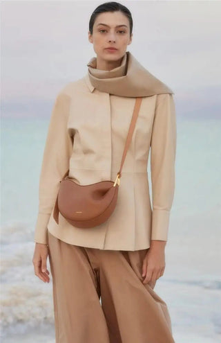 Genuine Leather Saddle Crossbody Bag - Diva Melody