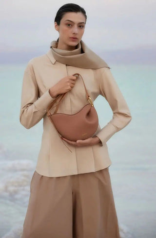 Genuine Leather Saddle Crossbody Bag - Diva Melody