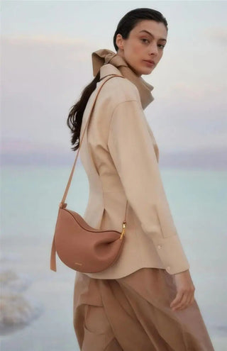 Genuine Leather Saddle Crossbody Bag - Diva Melody