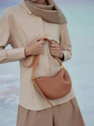 Genuine Leather Saddle Crossbody Bag - Diva Melody