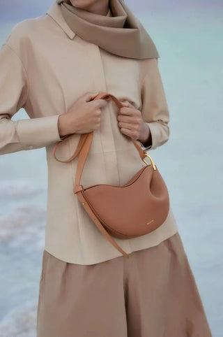 Genuine Leather Saddle Crossbody Bag - Diva Melody